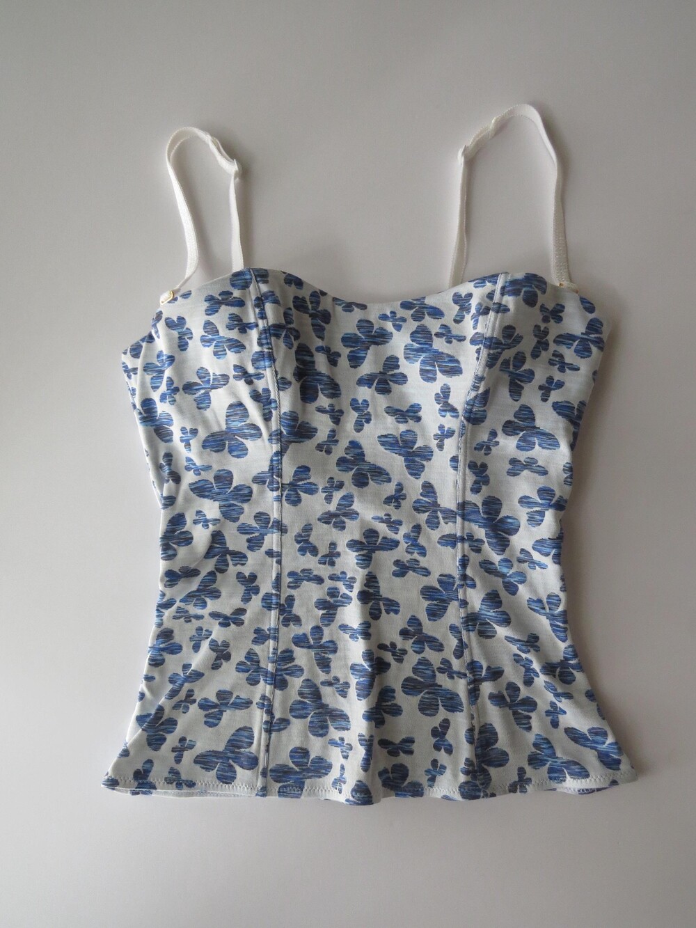Vintage Italian 00s Intimissimi Butterfly Print Corset / Bustier Top, 2000s Ital